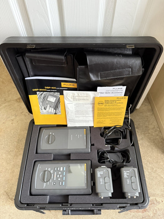FLUKE DSP-2000 CABLE ANALYZER & DSP-2000SR SMART REMOTE KIT TESTED