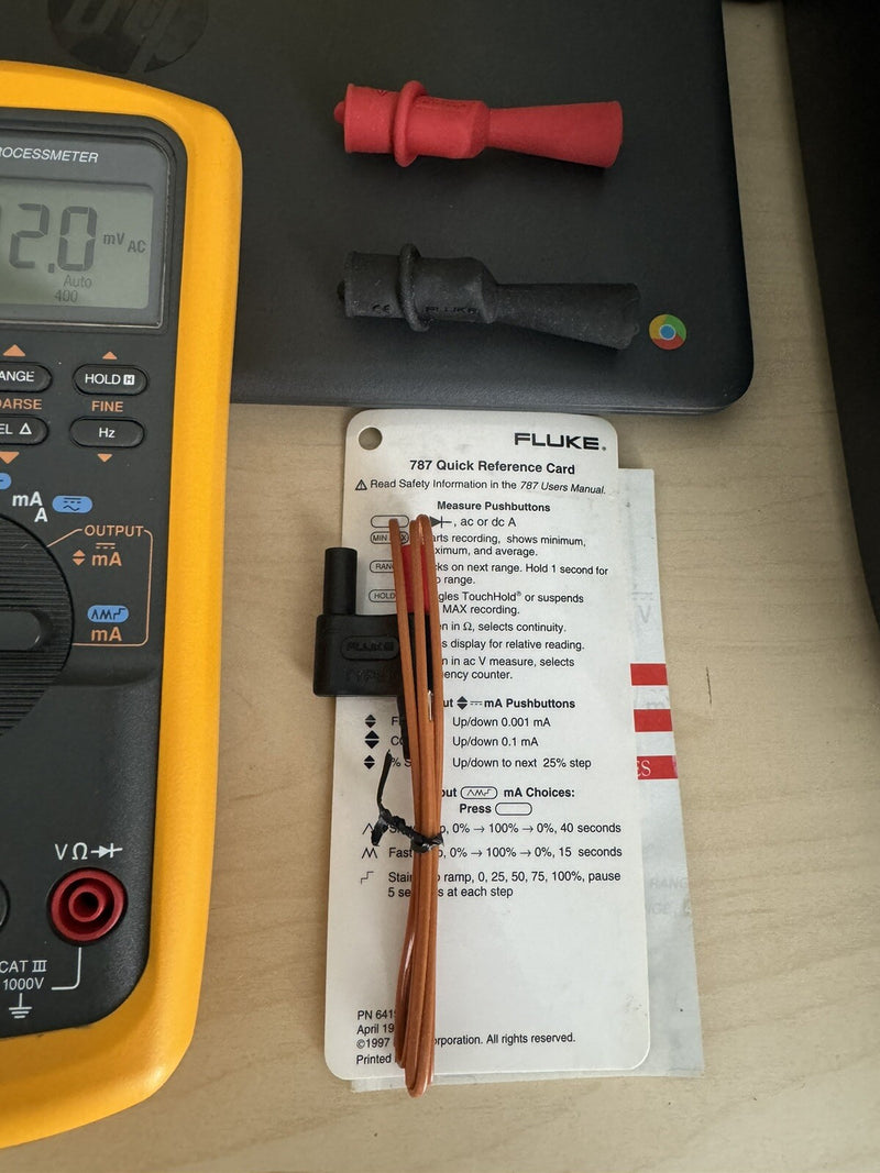 FLUKE 787 PROCESSMETER WITH BOX MANUALS & LEADS