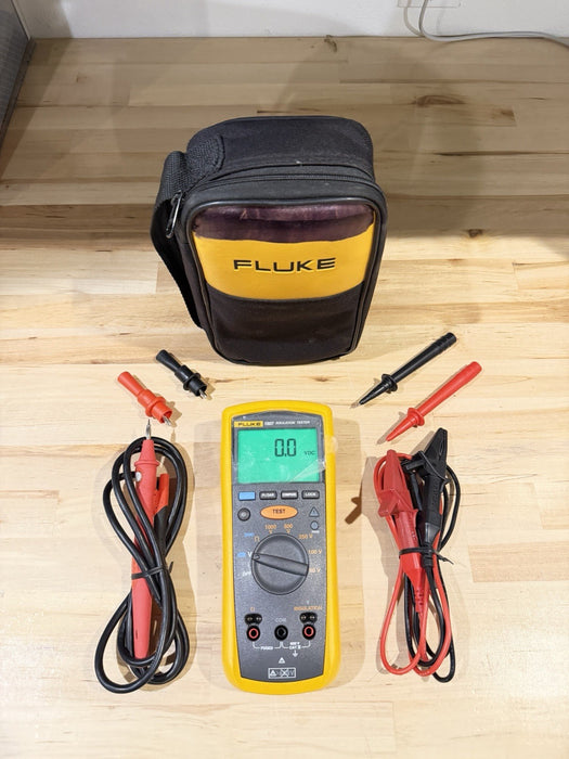 FLUKE 1507 INSULATION MULTIMETER W/ LEADS & CLIPS - SHIPS FAST