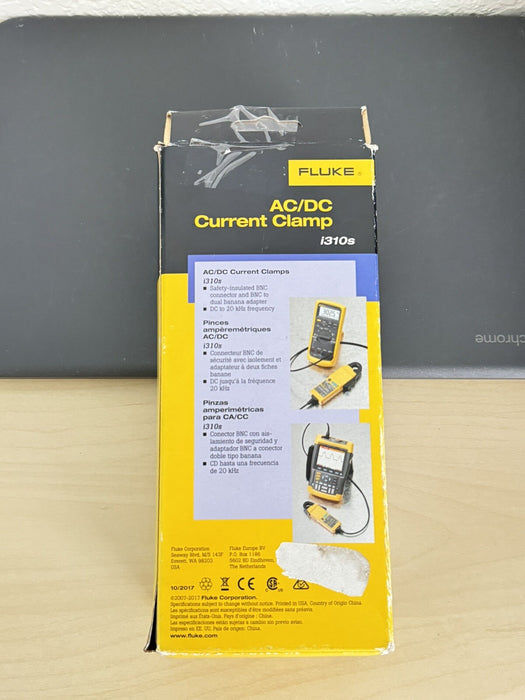Fluke I310S AC/DC Current Clamp/BNC, 0.1A-300A AC/DC Switchable