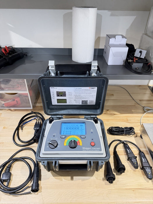 MEGGER DLRO10HD DIGITAL LOW RESISTANCE OHMETER W/ PROBES & CHARGER (TESTED)