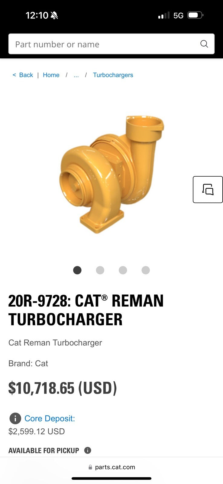 CAT 20R-9728 TURBOCHARGER