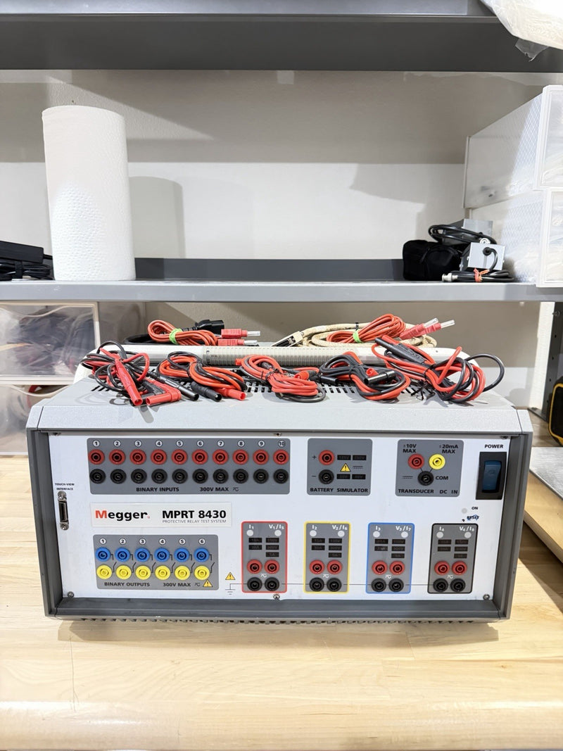 MEGGER MPRT8430 PROTECTIVE RELAY TESTING SYSTEM & TOUCHVIEW INTERFACE & LEADS