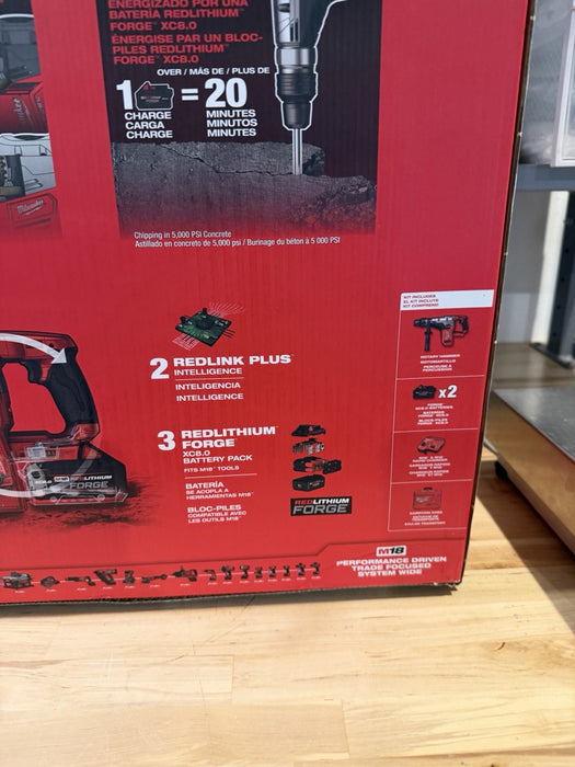 MILWAUKEE 2717-22HD M18 FUEL 1‑9/16 SDS‑MAX ROTARY HAMMER KIT NEW FACTORY SEALED