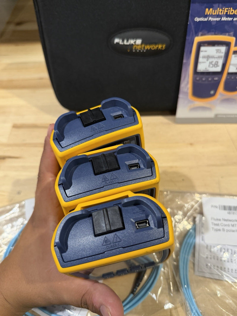 FLUKE NETWORKS MFTK MM-850/SM-1310 MULTIFIBER PRO MPO FIBER LOSS TEST KIT TESTED