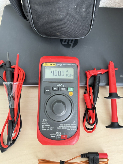 FLUKE 707EX INTRINSICALLY SAFE MA LOOP CALIBRATOR WITH BAG & LEADS
