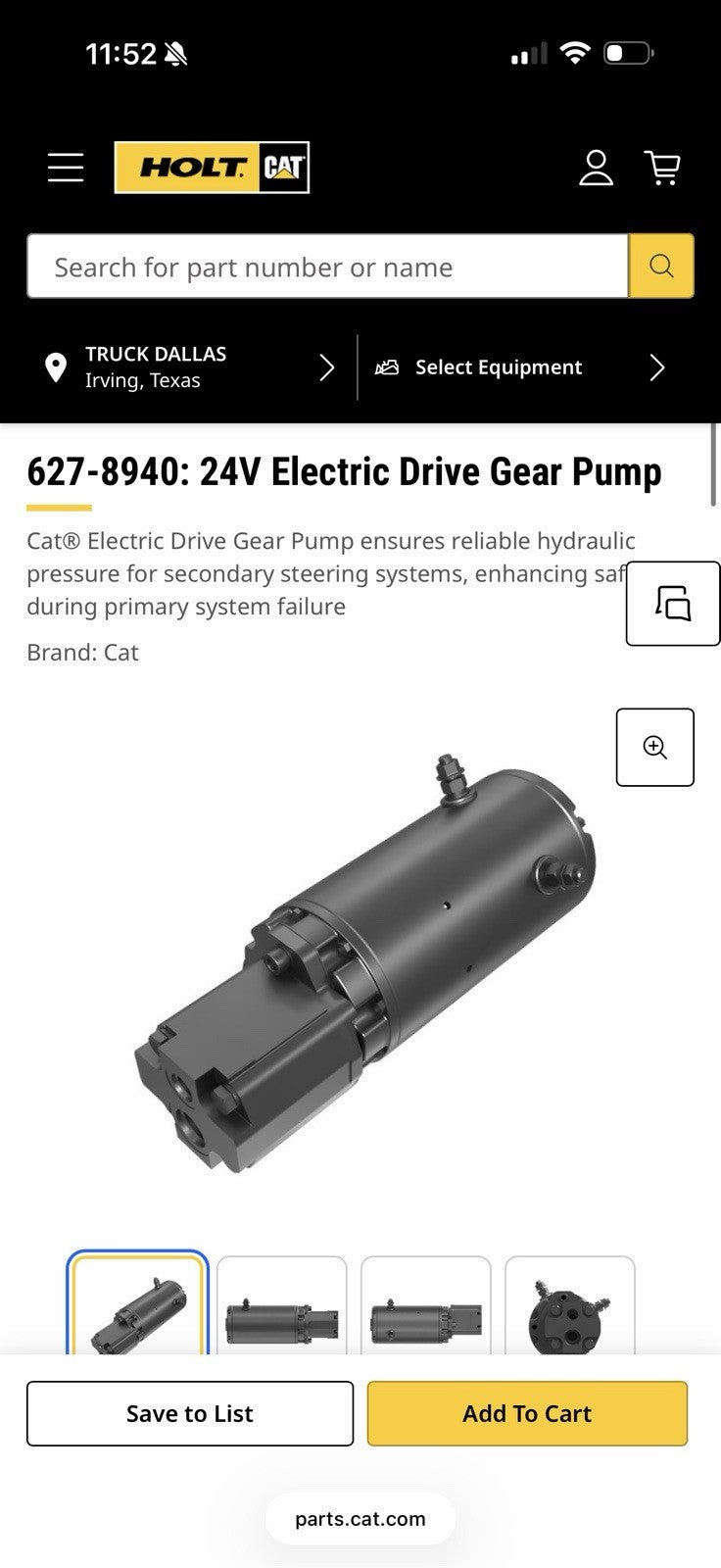 CAT 627-8940 24V ELECTRIC PUMP