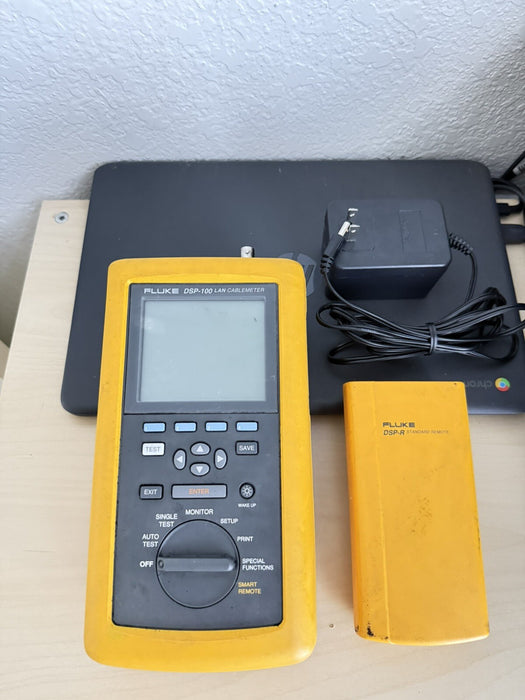 FLUKE DSP-100 LAN CABLEMETER W/ DSP-R REMOTE & CHARGER - SHIPS FAST