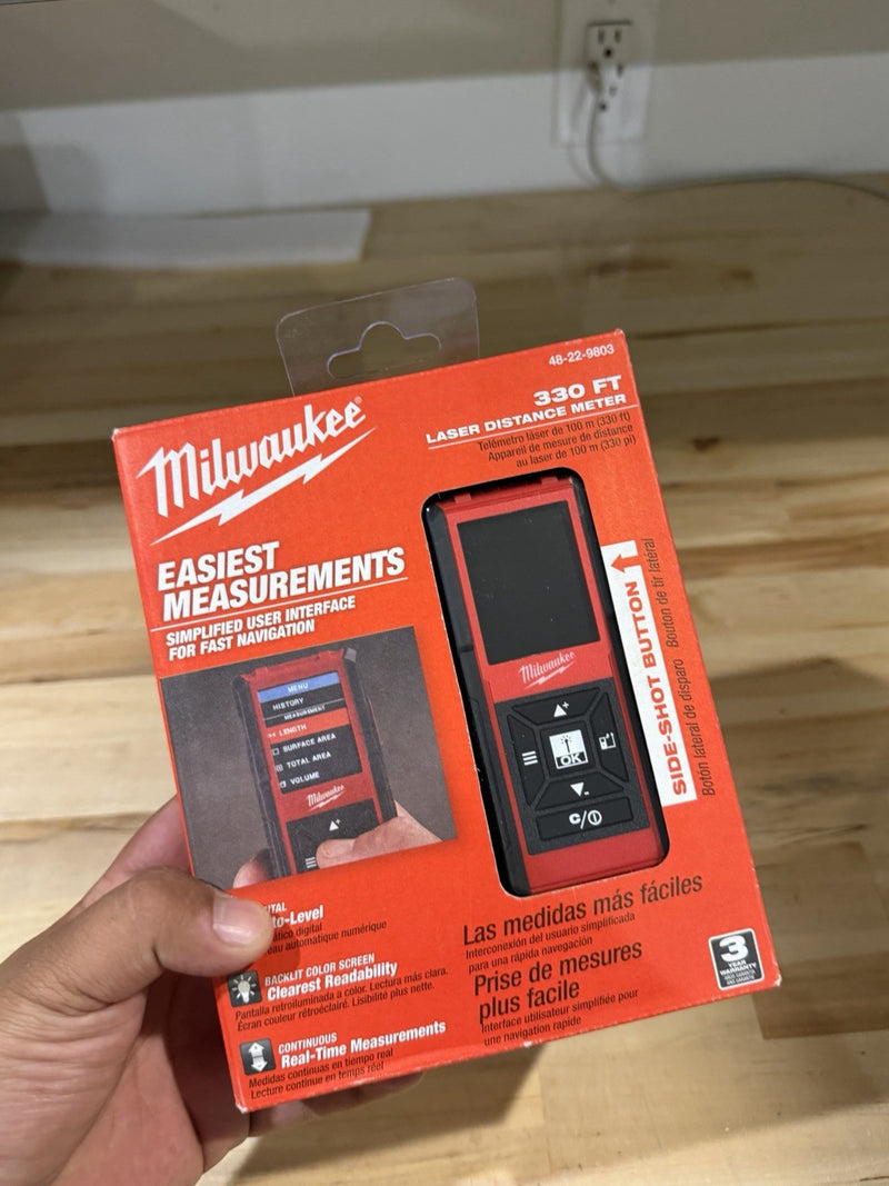 MILWAUKEE 48-22-9803 LASER DISTANCE METER 330 FT