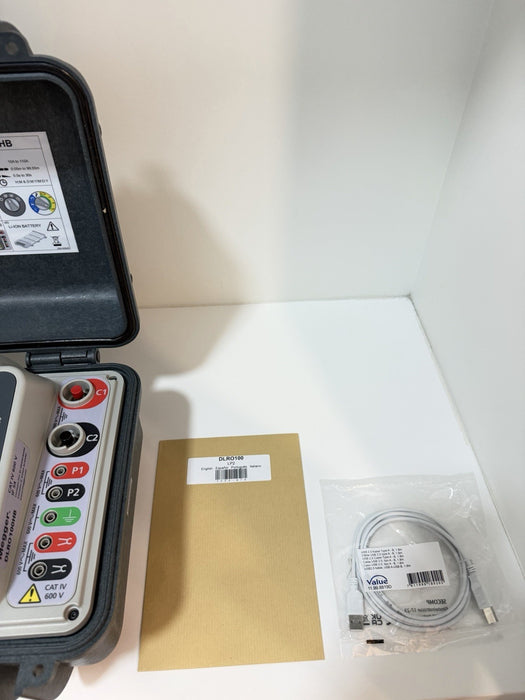 MEGGER DLRO100HB DIGITAL LOW RESISTANCE OHMMETER (NEW FACTORY SEALED) CAL 2025