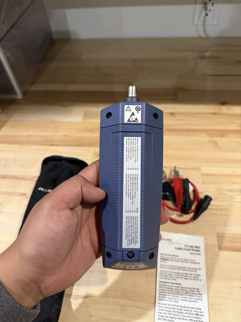 FLUKE NETWORKS TS 100 PRO CABLE FAULT FINDER TESTED
