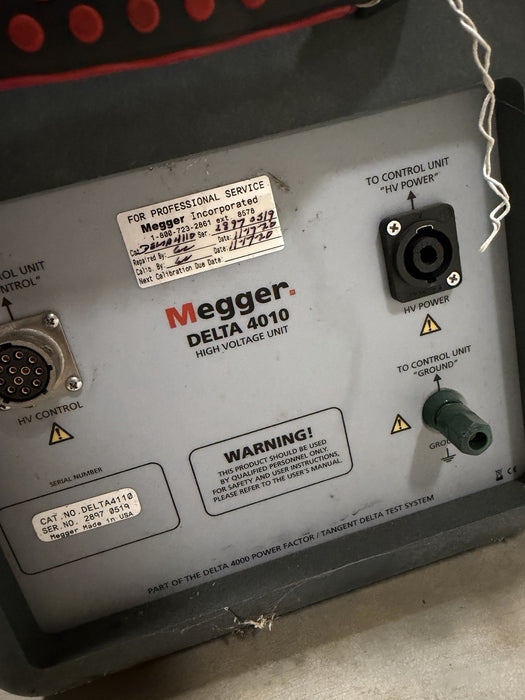 MEGGER DELTA 4010 INSULATION DIAGNOSTIC SYSTEM W/ CABLES & BAG (FREE SHIPPING)