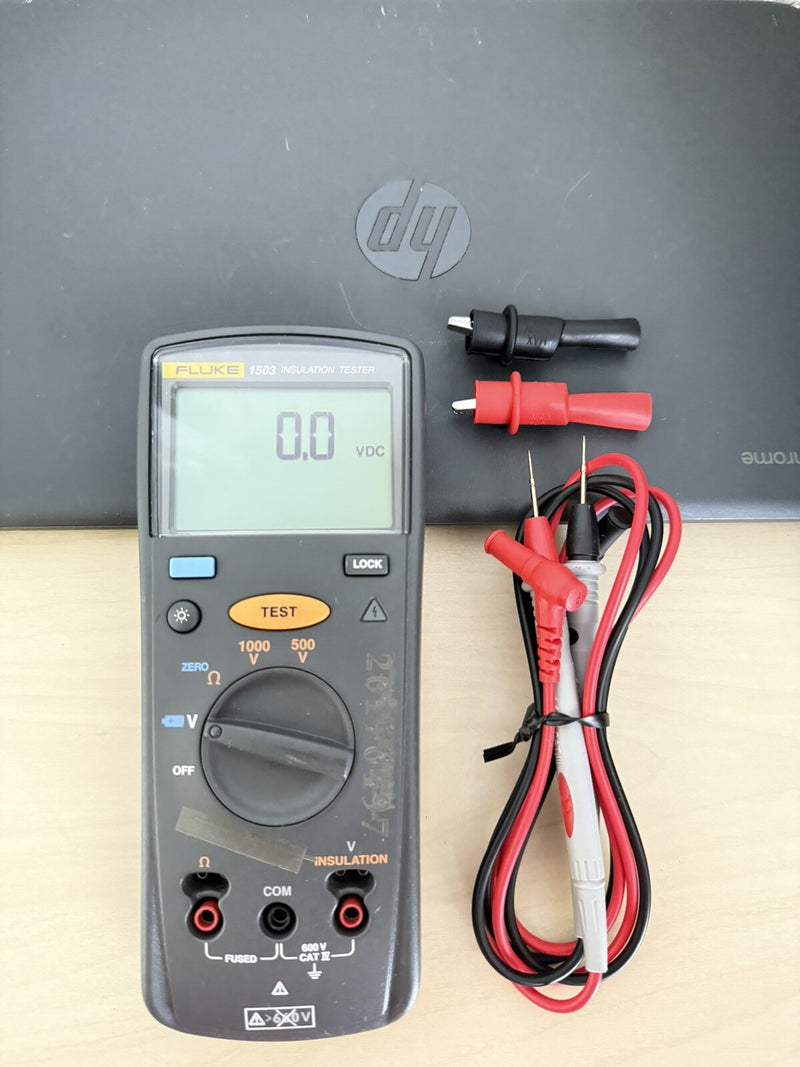 FLUKE 1503 INSULATION RESISTANCE METER TESTED