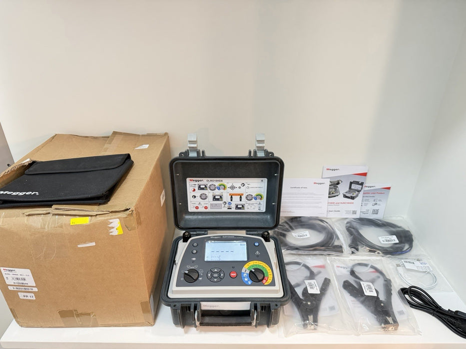 MEGGER DLRO10HDX DIGITAL LOW RESISTANCE OHMMETER KIT(NEW FACTORY SEALED)CAL 2025
