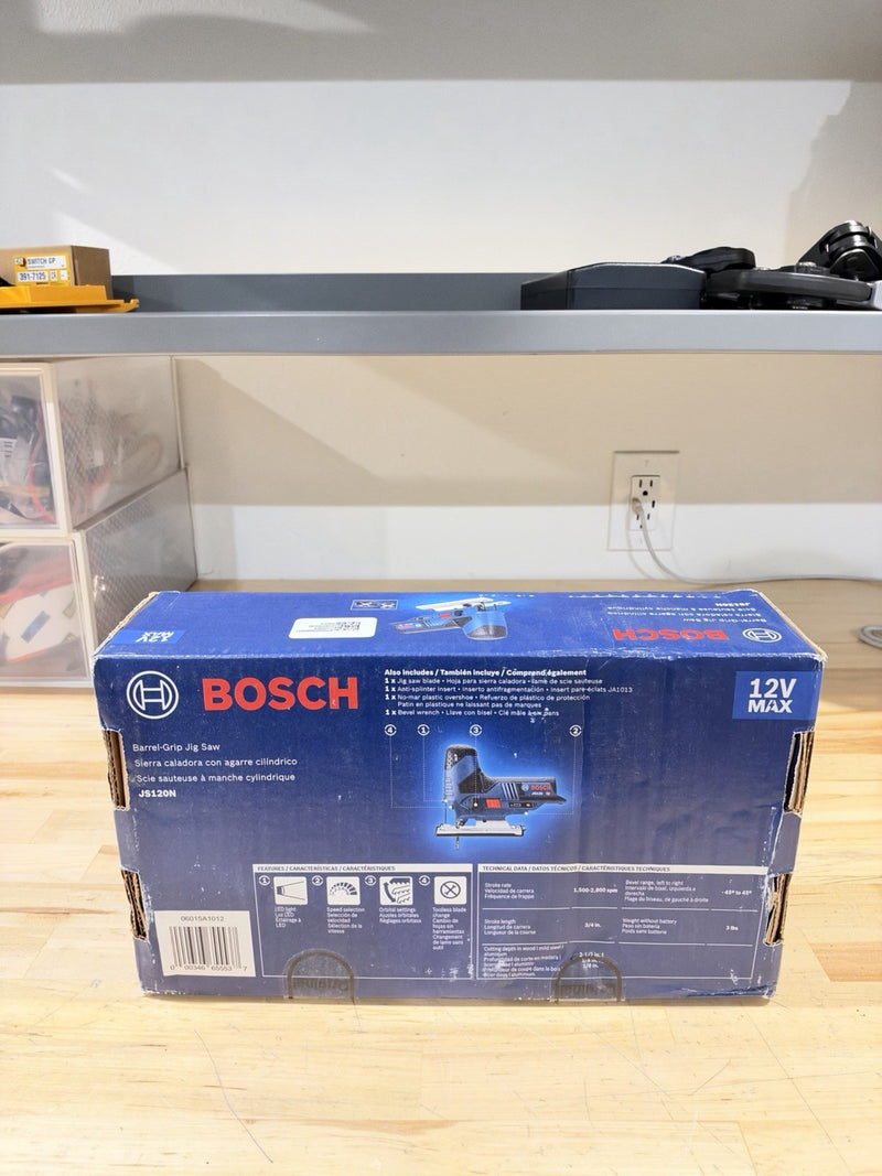BOSCH JS120N 12V MAX BARREL GRIP JIG SAW VARIABLE SPEED (TOOL ONLY) NEW