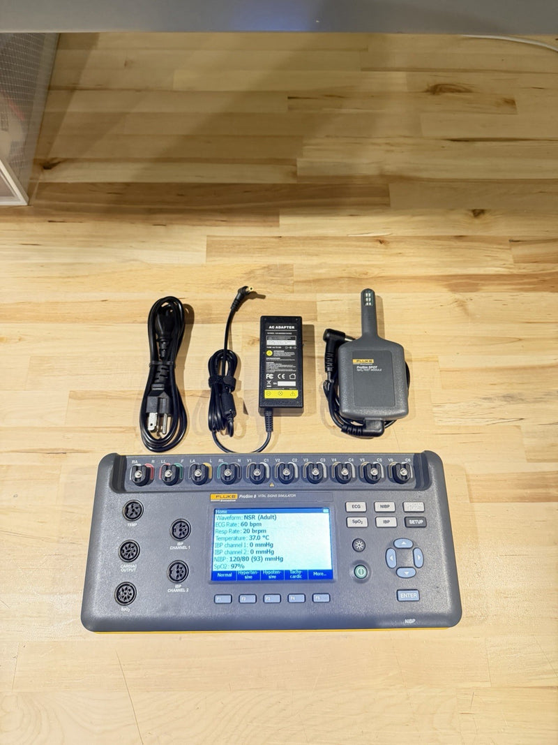FLUKE BIOMEDICAL PROSIM 8 & SPOT SPO2 MODULE KIT TESTED