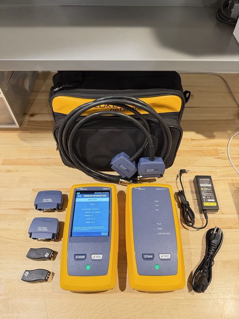 FLUKE NETWORKS DSX2-5000 2 CAT6 CAT6A LAN CABLE CERTIFIER TESTER CALIBRATED 2026
