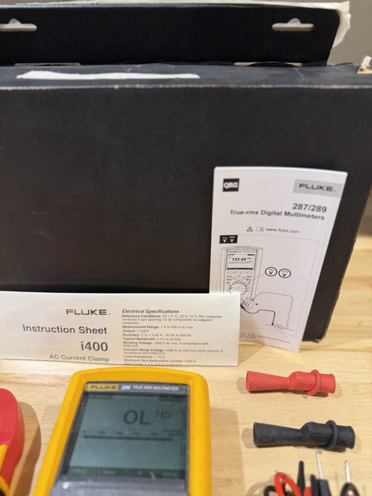 FLUKE 289/IMSK INDUSTRIAL DMM SERVICE KIT WITH I400 CURRENT CLAMP NEW
