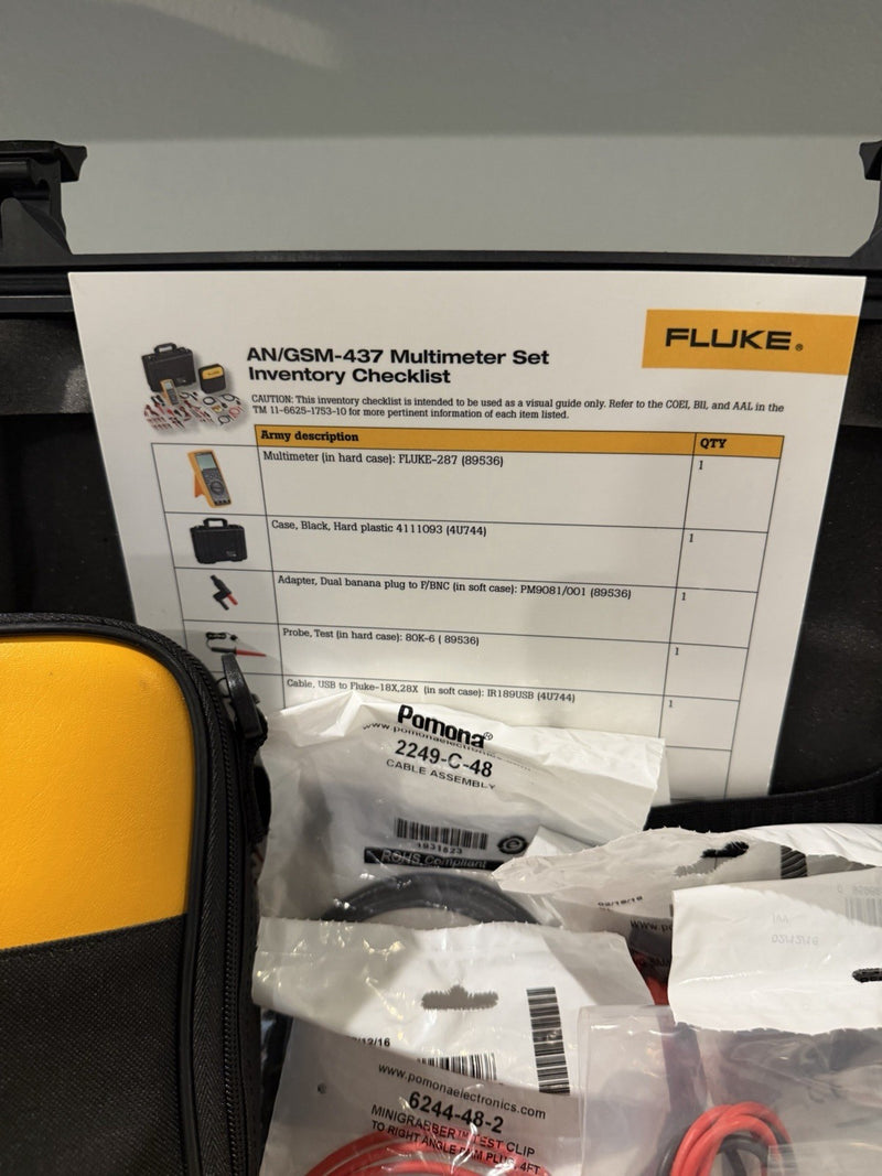 FLUKE 287 AN/GSM-437 DIGITAL MULTIMETER TESTER KIT TESTED