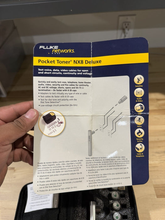 FLUKE NETWORKS NX8 POCKET TONER & ACCESSORIES TESTED