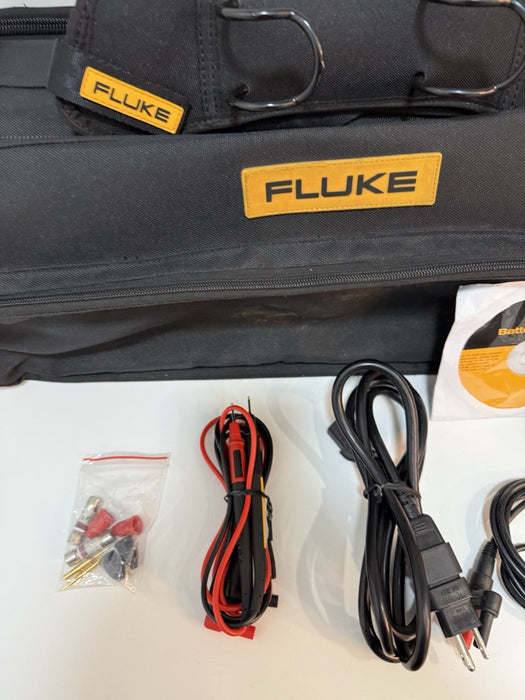 FLUKE BT521 BATTERY ANALYZER WITH ACCESSORIES TESTED