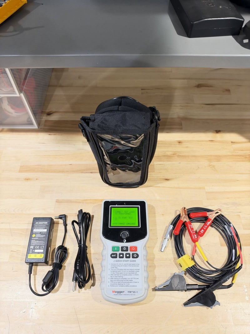 MEGGER TTR-25-1 SINGLE & THREE PHASE TRANSFORMER TURN-RATIO TEST SET SHIPS FREE