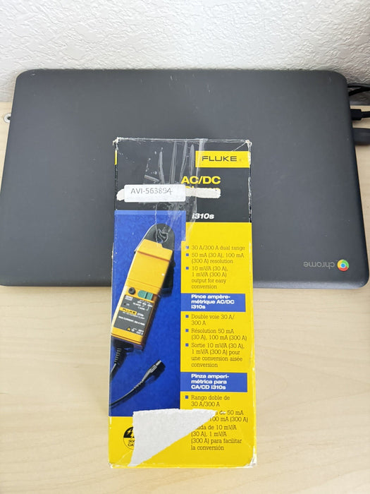 FLUKE I310S AC/DC CURRENT CLAMP/BNC, 0.1A-300A AC/DC SWITCHABLE