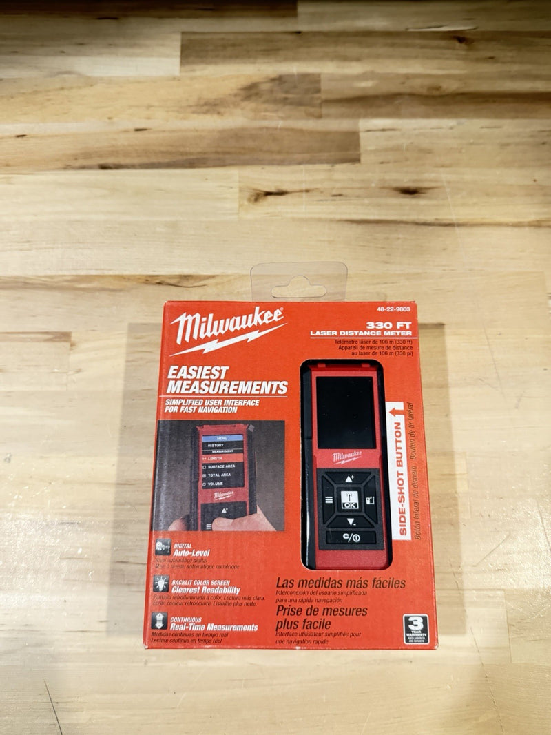 MILWAUKEE 48-22-9803 LASER DISTANCE METER 330 FT