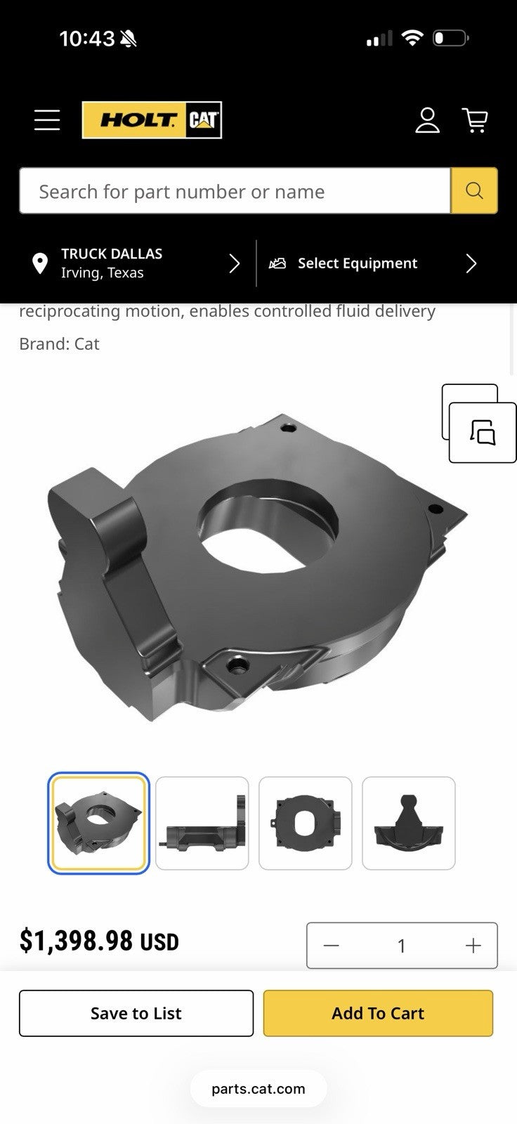 CAT 314-3243 DIAMETER SWASHPLATE