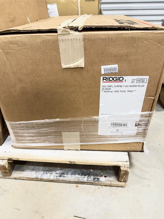 RIDGID 15722 300 COMPLETE 115V (57 RPM) 1/8" - 2" 1/2 PIPE THREADING MACHINE NEW