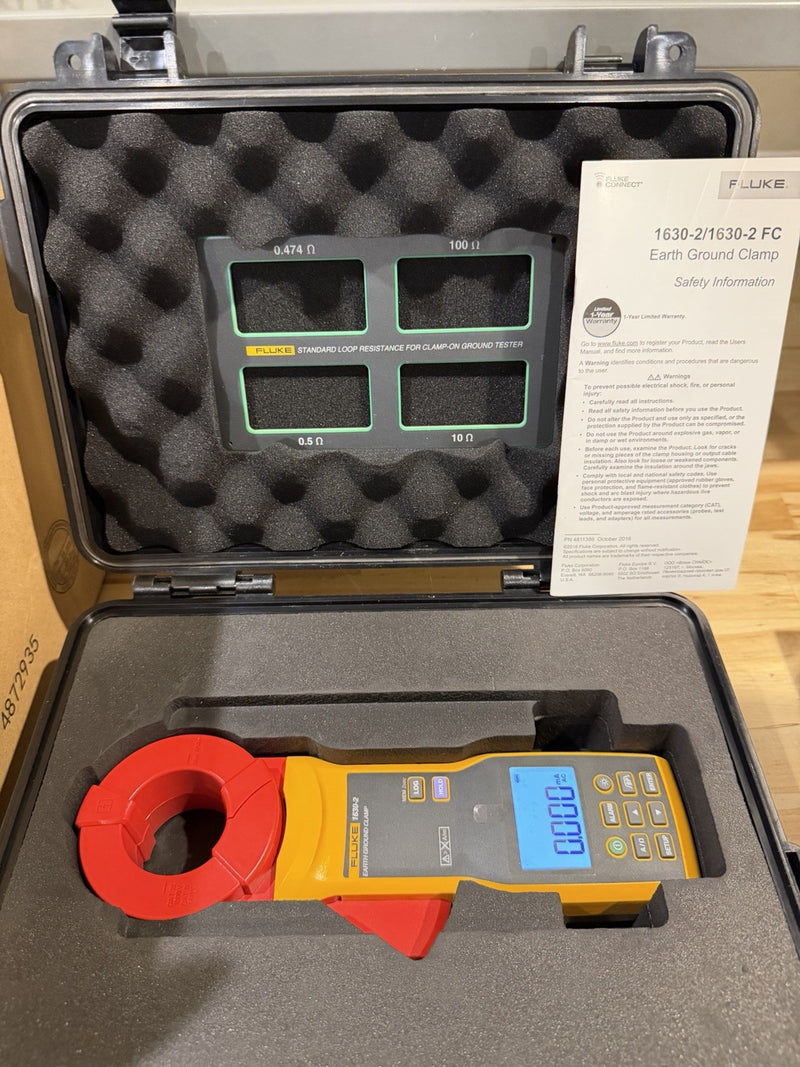 FLUKE 1630-2 FC EARTH GROUND CLAMP FREE SHIPPING (NEW FACTORY SEALED)