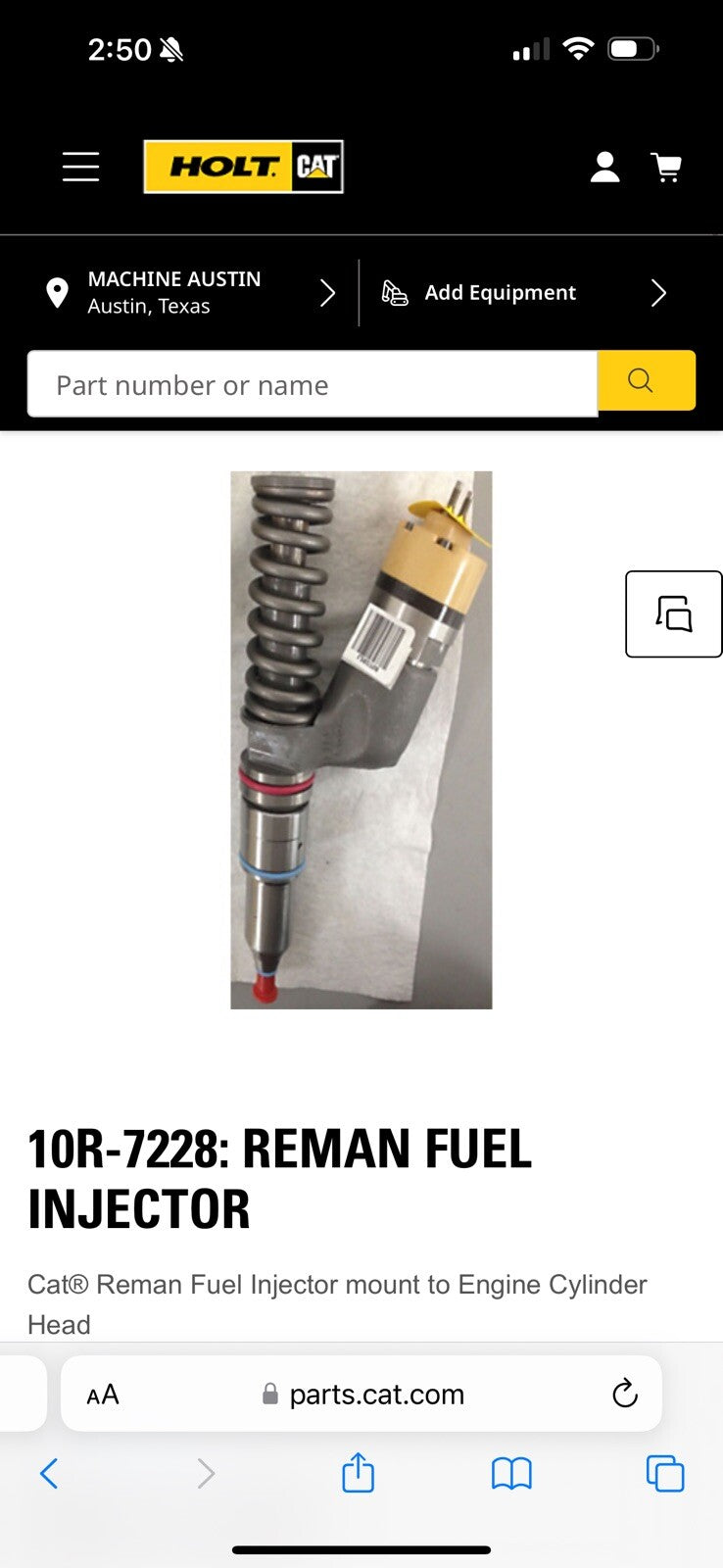 CAT 10R-7228 DIESEL INJECTOR