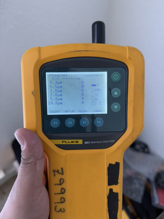 FLUKE 983 PARTICLE COUNTER AIR QUALITY METER HVAC IAQ TESTED