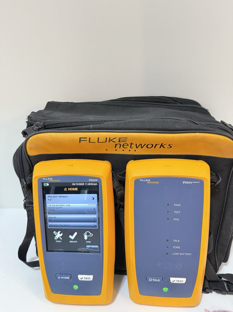 FLUKE NETWORKS VERSIV MAINFRAME & REMOTE WITH BAG & ACCESSORIES