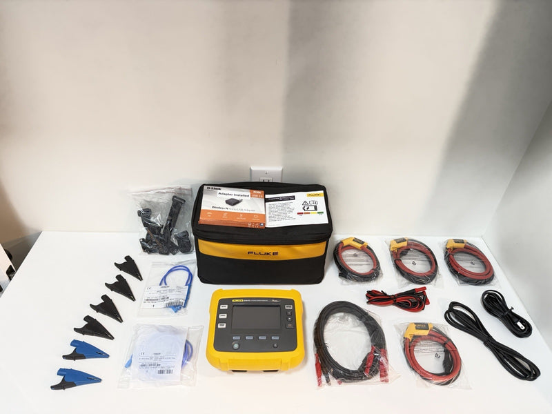 FLUKE 3540 FC 3-PHASE POWER MONITOR WITH ACCESSORIES TESTED
