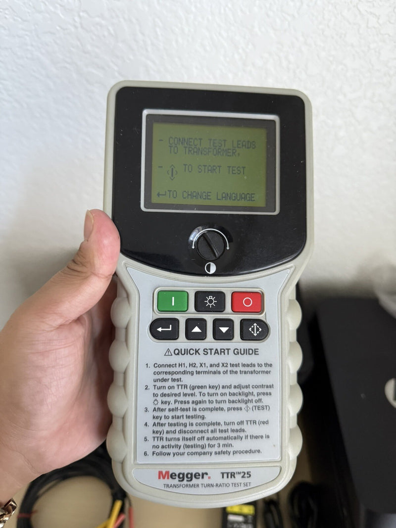 MEGGER TTR-25 SINGLE & THREE PHASE TRANSFORMER TURN-RATIO TEST