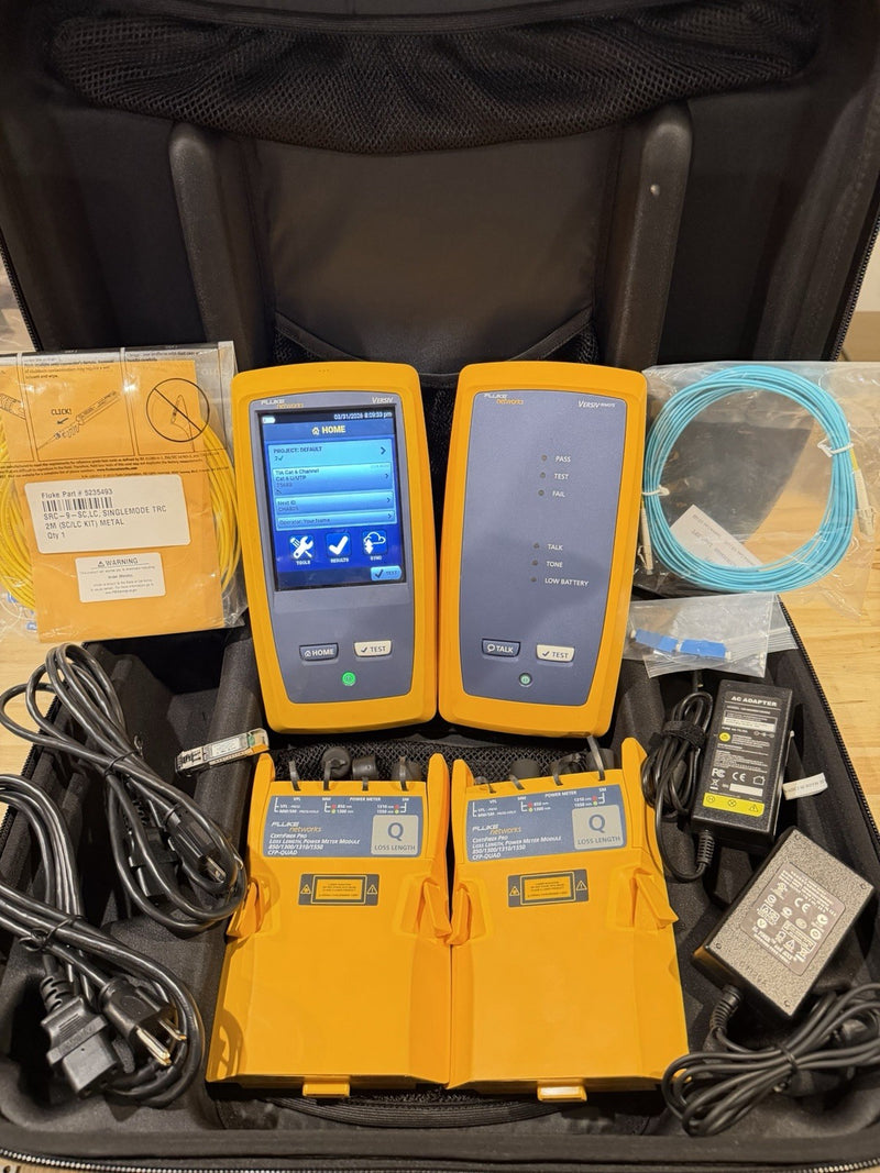 FLUKE NETWORKS CFP-100-Q CERTIFIBER PRO QUAD OLTS V1 WITH WIFI TESTED