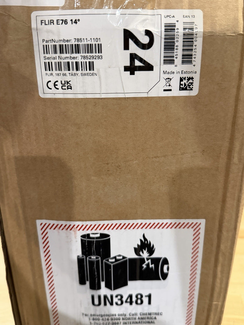 FLIR E76 14° THERMAL CAMERA CALIBRATED 2025 MFD 2025