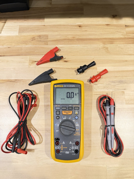 FLUKE 1587 FC INSULATION MULTIMETER W/ LEADS (TESTED) SHIPS FAST