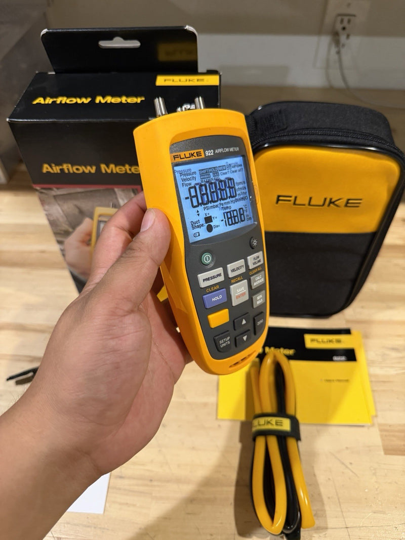 FLUKE 922 AIRFLOW METER KIT W / ACCESSORIES- SHIPS FAST (NEW SEALED)