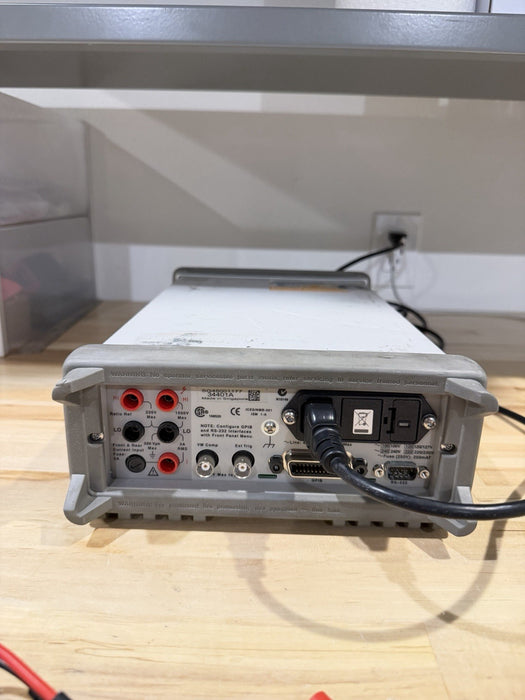 AGILENT 34401A 6 1/2 DIGIT MULTIMETER W/ LEADS (TESTED) SHIPS FAST