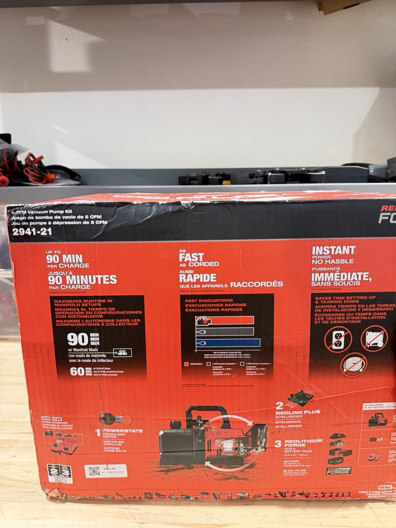 MILWAUKEE 2941-21 M18 FUEL 5 CFM VACUMM PUMP KIT (NEW FACTORY SEALED) SHIPS FAST