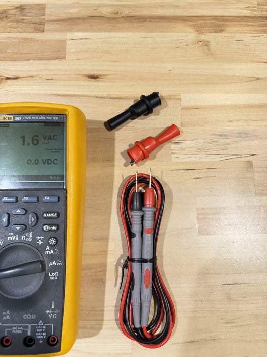 FLUKE 289 TRUE RMS DIGITAL MULTIMETER W/ LEADS & CLIPS (CALIBRATED 2025)