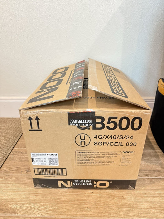 NOCO GB500 BOOST MAX ULTRASAFE JUMP STARTED 6250A 12 V/24 V (NEW FACTORY SEALED)
