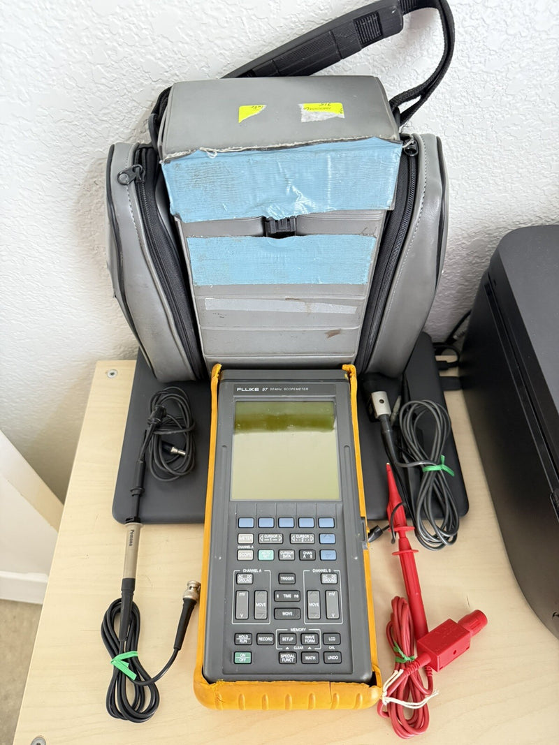 FLUKE 97 AUTO SCOPEMETER DUAL TRACE 50 MHZ HANDHELD OSCILLOSCOPE FOR PARTS