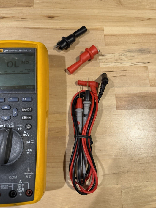 FLUKE 289 TRUE RMS ELECTRONIC LOGGING DIGITAL MULTIMETER W/ LEADS & CLIPS #5