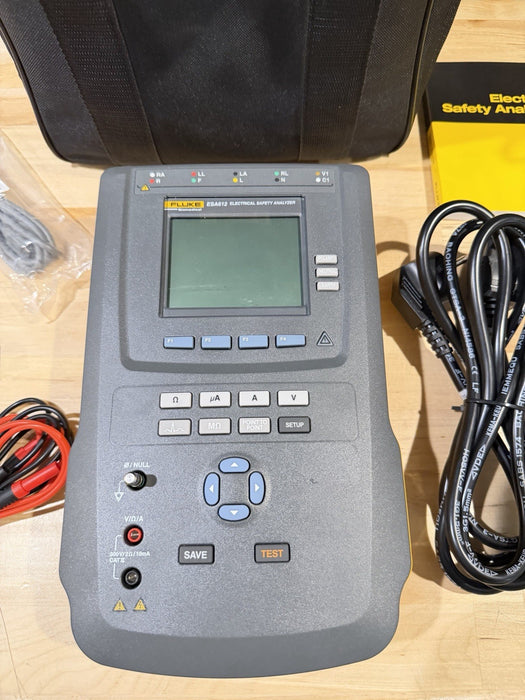 FLUKE ESA612 230V ELECTRICAL SAFETY ANALYZER W/ ACCESSORIES (TESTED) SHIPS FREE