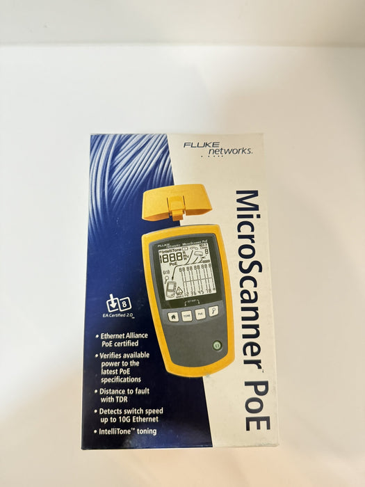 FLUKE NETWORKS MICRO-SCANNER NETWORK CABLE & POE TESTER (NEW) - FREE SHIPPING
