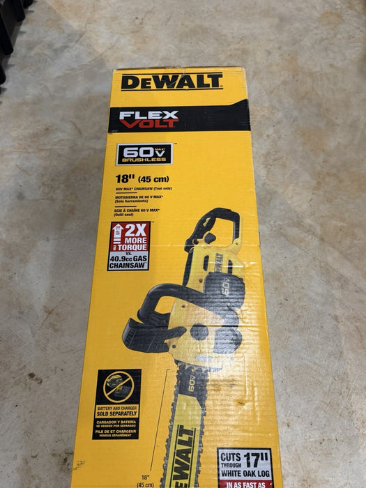 DEWALT DCCS672B FLEX VOLT 60V MAX 18 INCH 45 CM CHAINSAW TOOL ONLY (NEW SEALED)