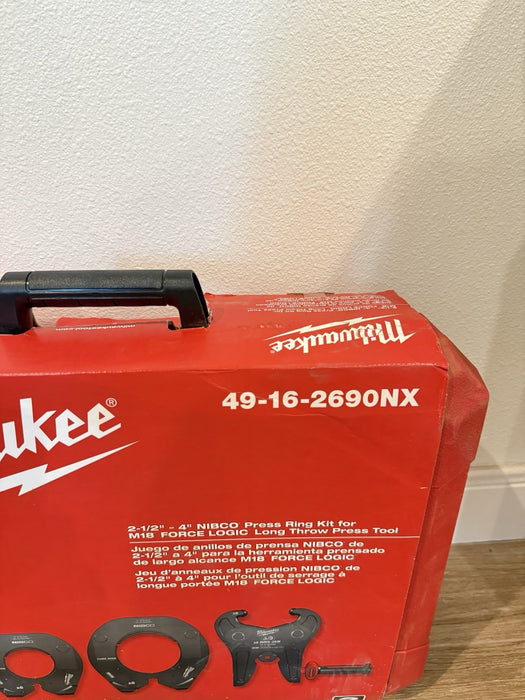 MILWAUKEE 49-16-2690NX 2-1/2" - 4" NIBCO PRESS RING KIT (NEW FACTORY SEALED) NEW